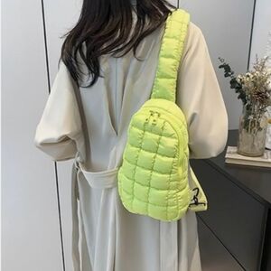 Quilted Puffer Sling Bag For Women